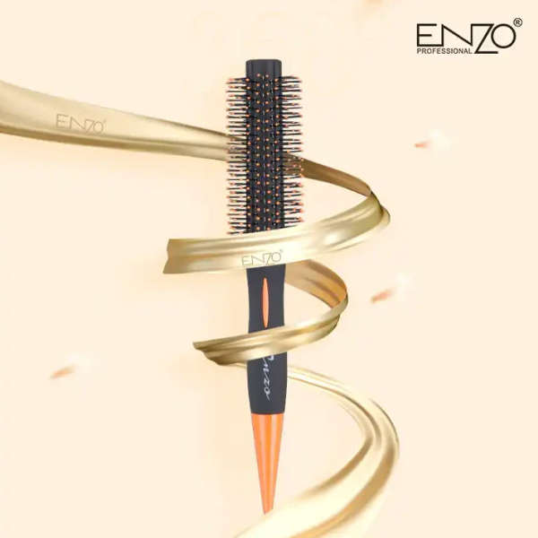 ENZO Curling Hair Brush Plastic Scalp Massager Comb Roll Hair Round Beauty