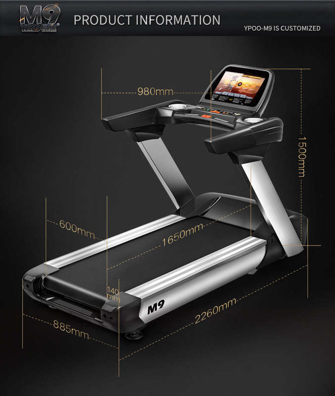 Pro-Sportz BF9 Luxury Commercial Treadmill 7HP Ultra-quiet Shock-absorbing With 15.6 TFT Android ...