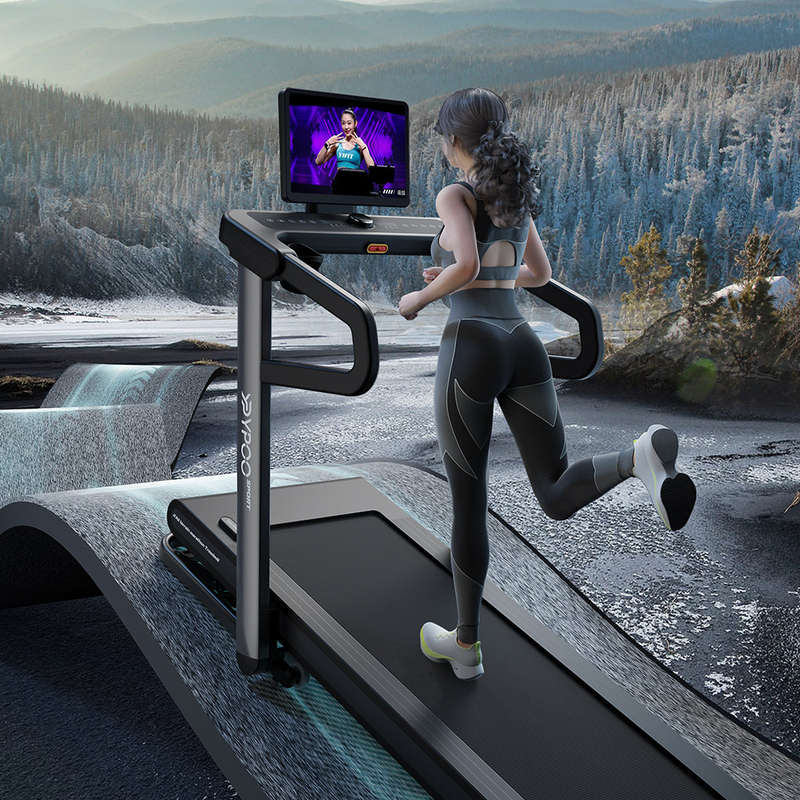 M5 Semi-Commercial Treadmill with -6% to +15% Incline & AI Suspension Shock Absorption