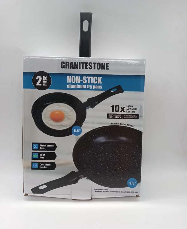 Non-Stick Aluminium Fry Pan 2pc Set