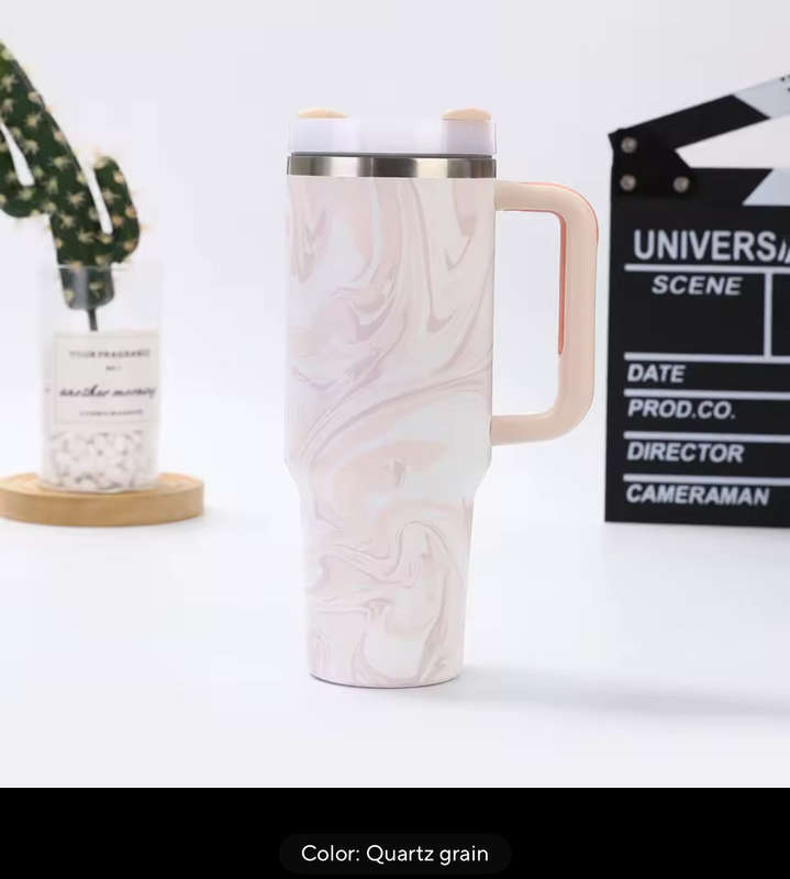 M-Home 1200ml Stainless Steel Thermal Bottle Cup with Handle, Lid &amp; Reusable Straw  Leakpr...