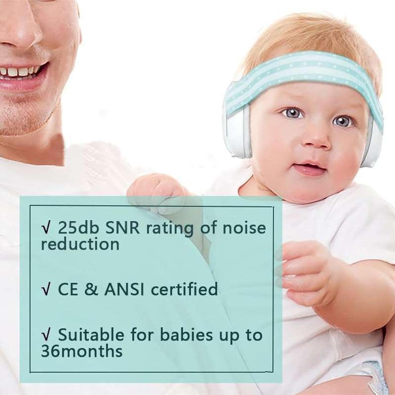 Adjustable Baby Noise Cancelling Headphones Ear Protection Noise Reduction Earmuffs For Babies Up...