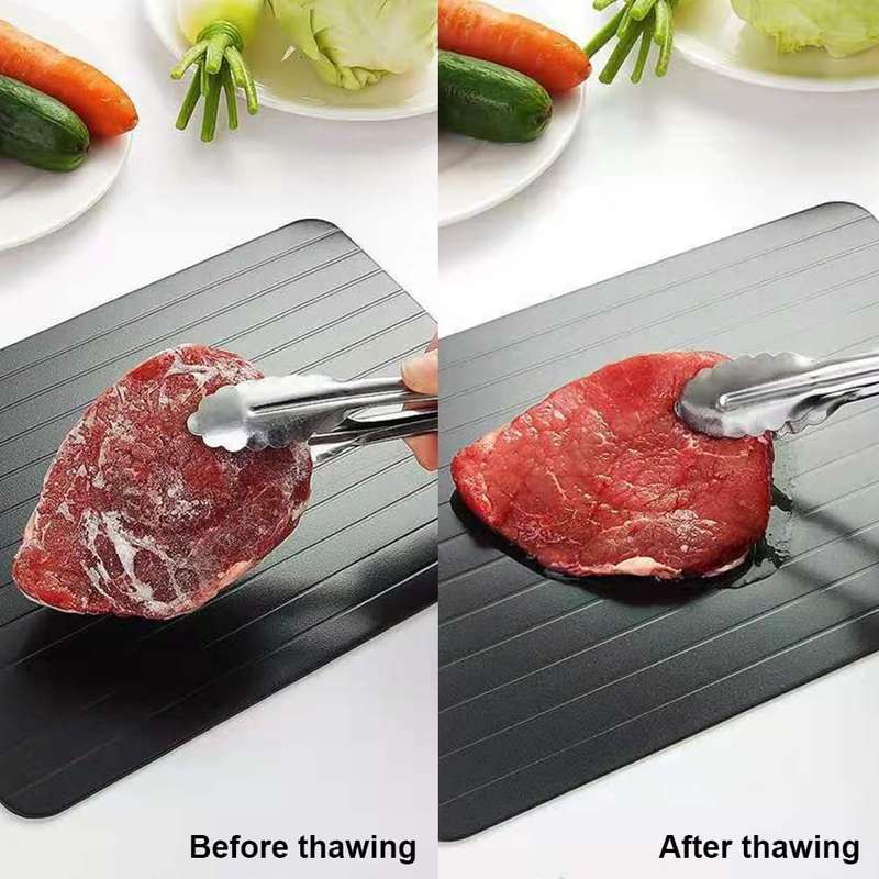 Defrosting Tray for Frozen Meat  Rapid Thaw Plate with Non-Stick Surface