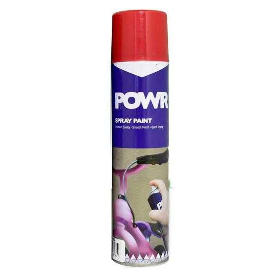 POWR Spray Paint 300ml  Quick-Drying, Acrylic-Based, Lead-Free Color Spray for Interior & Exte...