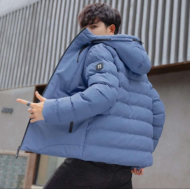 Mens Warm Puffer Jackets With Hoodie