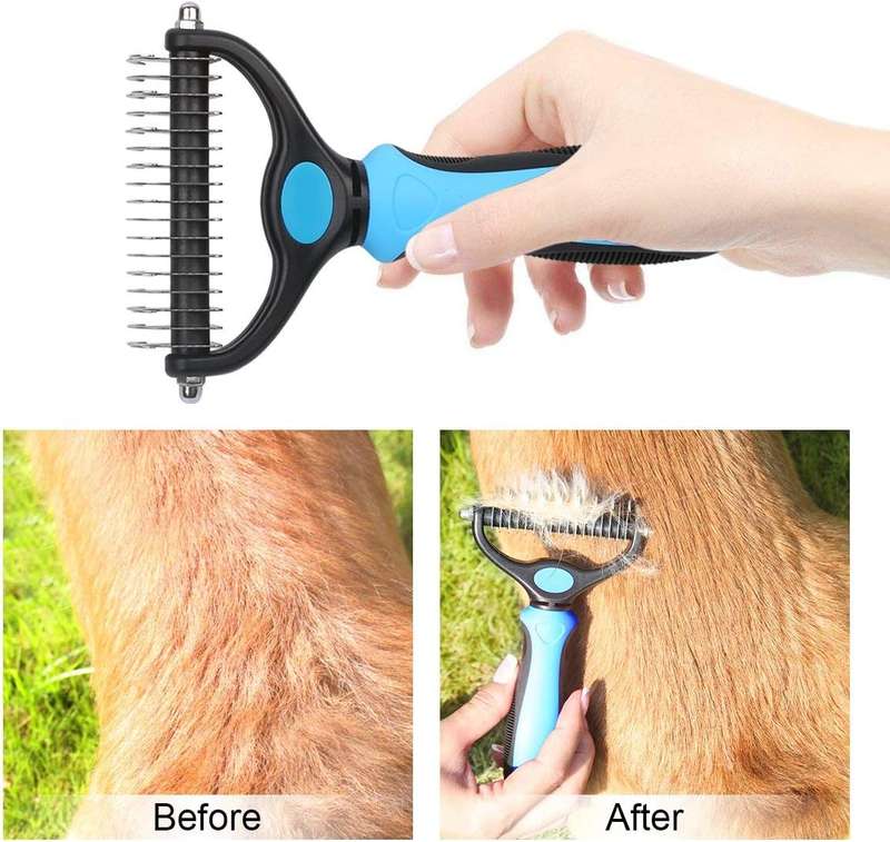 2PCS Dematting Comb & Grooming Tool for Cats & Dogs