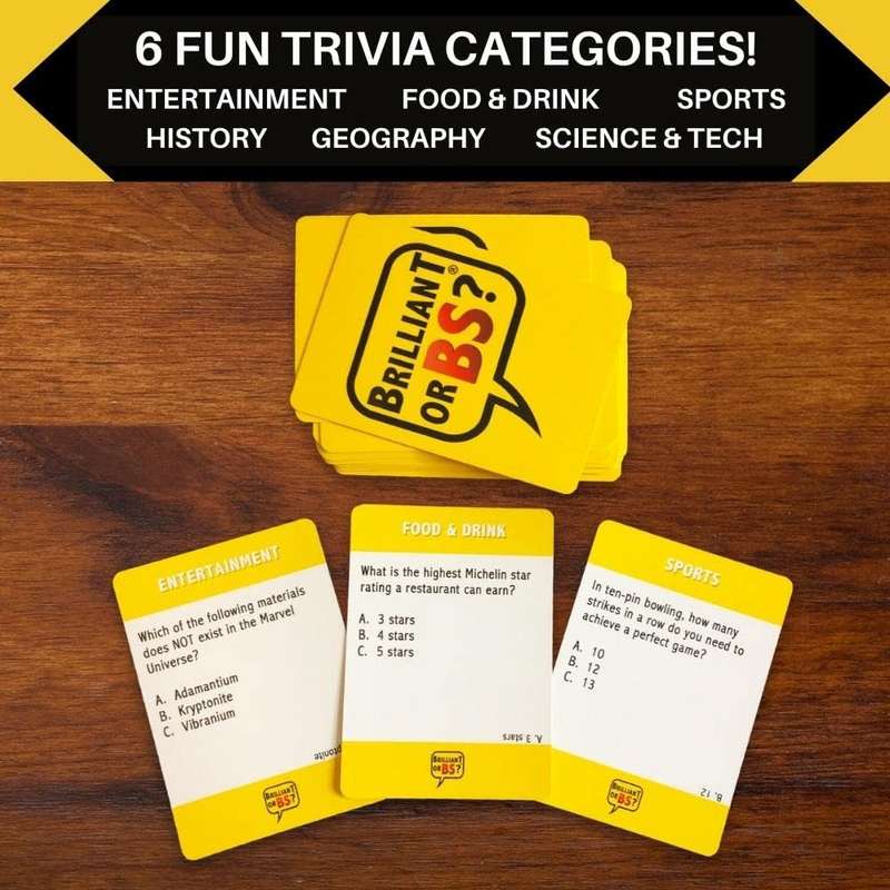 Brilliant or BS? - A Trivia Game for Know-It-Alls and Big Fat Liars - Fun Bluffing Trivia Game fo...