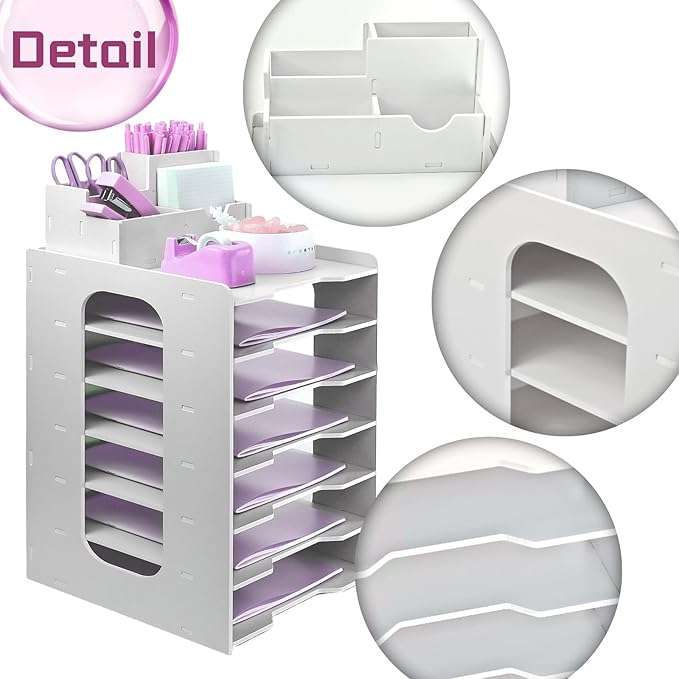 7-Tier Desk Organizer with Pen Holder