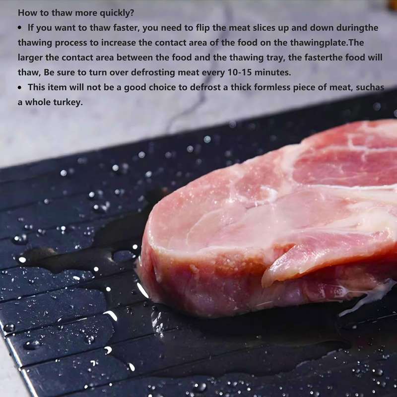 Defrosting Tray for Frozen Meat  Rapid Thaw Plate with Non-Stick Surface