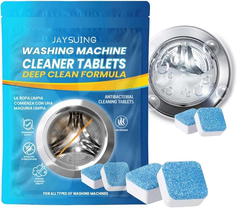 Cleaning Tablet Eliminate Odor, Deep Cleaning, Instant Clean for Front Load Washing Machine