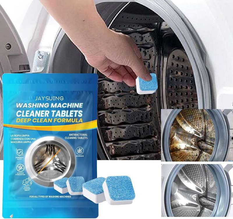 Cleaning Tablet Eliminate Odor, Deep Cleaning, Instant Clean for Front Load Washing Machine