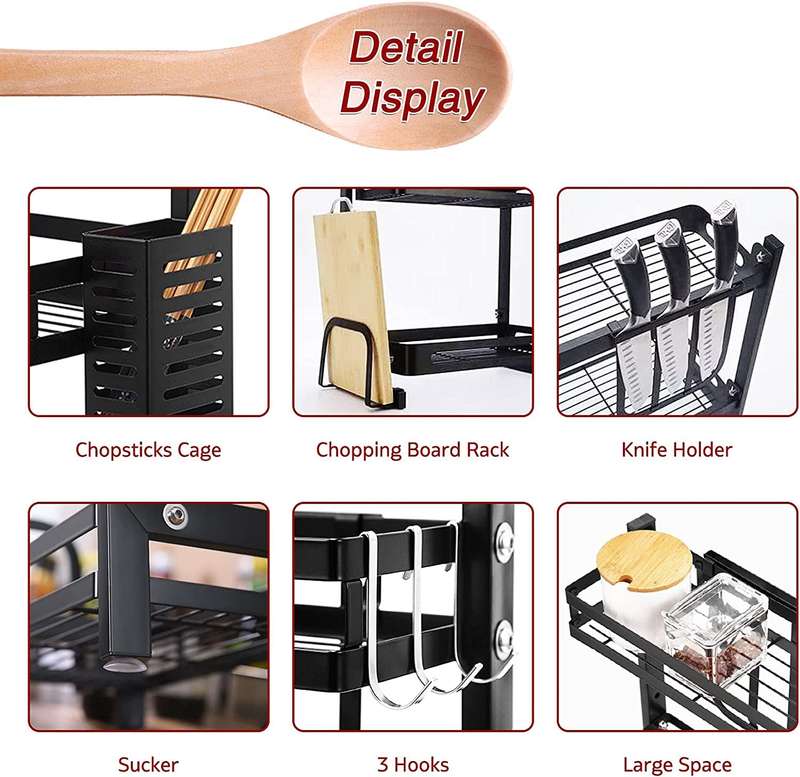 2 Tier Kitchen Countertop Free Standing Storage Organizer