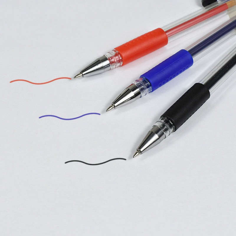 WEIBO Test Good Stationery Supply WB-009 Black,Red And Blue 0.5mm Neutral Gel Pens For School Stu...