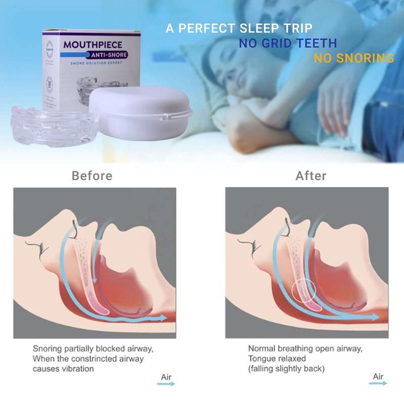 New Anti-snore Mouthguard, Adjustable Anti-snoring Mouthpiece, Night Time Teeth Mouthguard Bruxis...