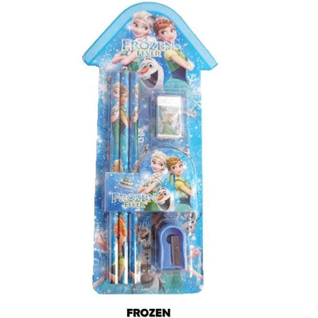 Catoon Print Kids Stationery Set 6pcs
