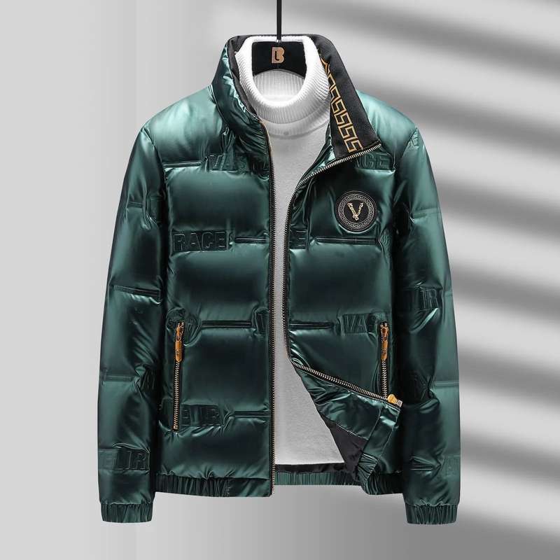 Coat Men Winter White Duck Down Metal Zipper Waterproof High Quality Jacket-Available White & Green
