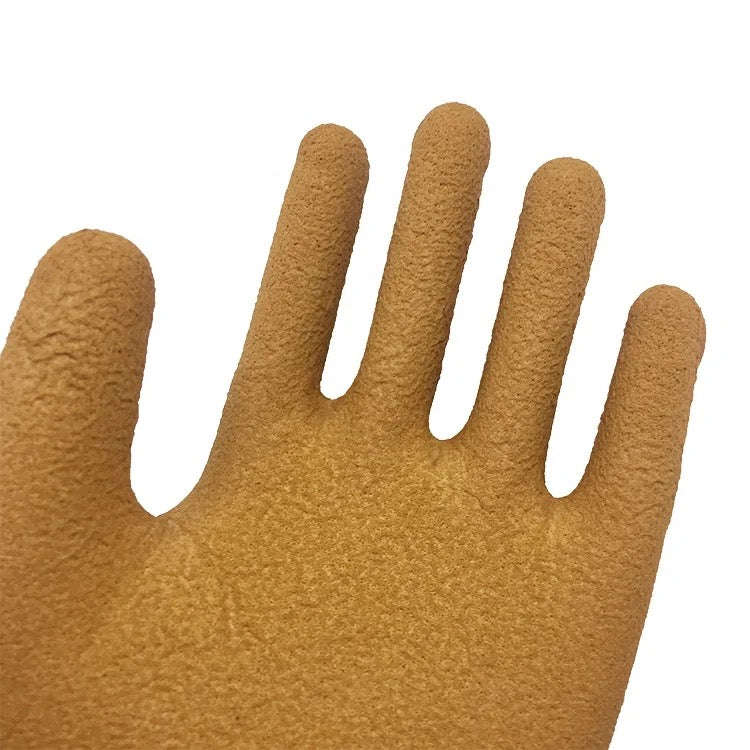 Latex Coffee Type Lined Work Gloves