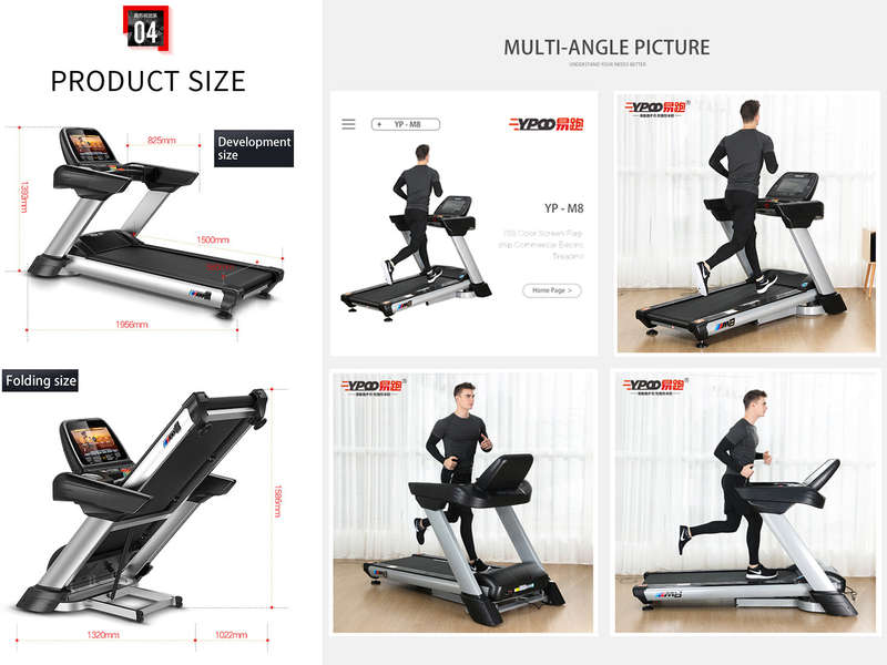 Pro-Sportz BF8 Commercial Motorized Treadmill Machine Inc 15.6 TFT Screen, Watch Netflix or Go...