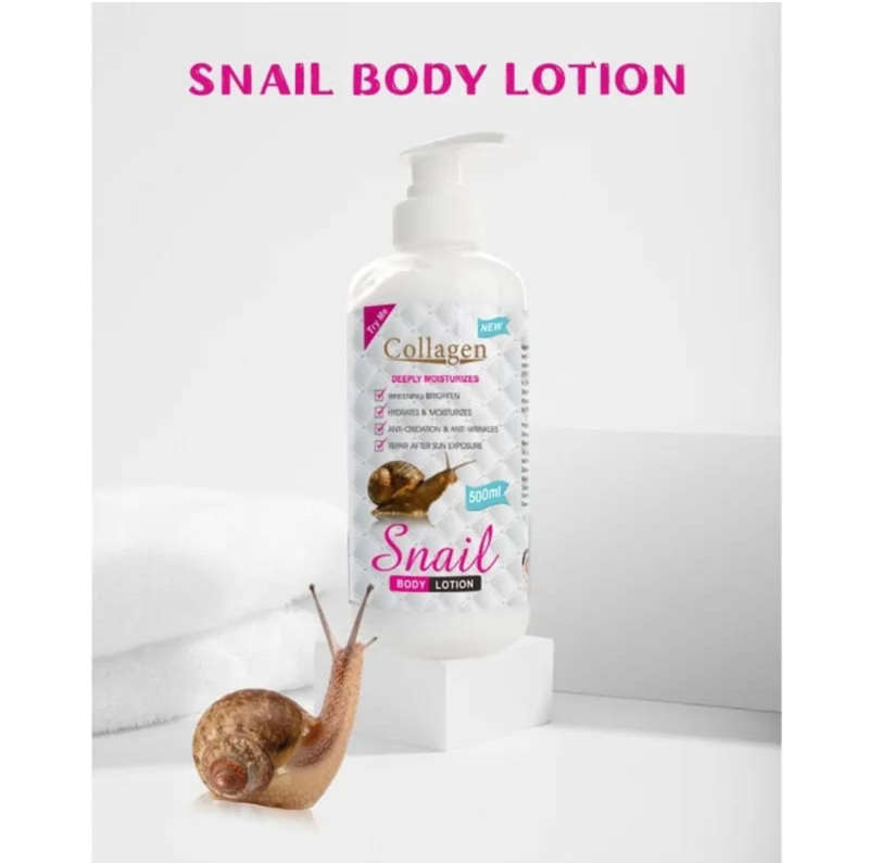 Anti Wrinkle Collagen Snail Skin Moisturizing Body Lotion 500ml