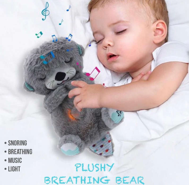 GENERIC Breathing Otter Sleep Buddy - Soothing Plush Doll with Rhythmic Breathing, Music, and Lig...