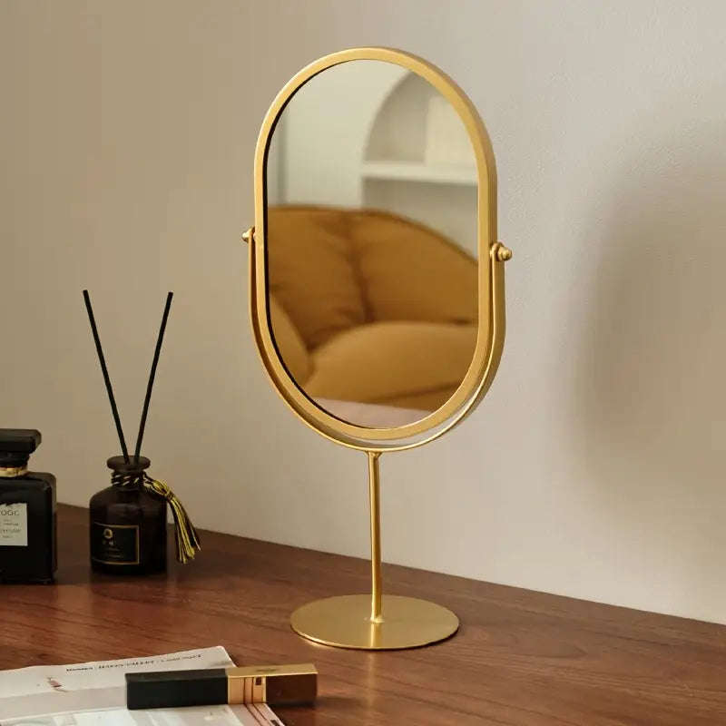 MHome Modern Minimalistic Desktop Makeup Vanity Mirror  Available in Black or Gold