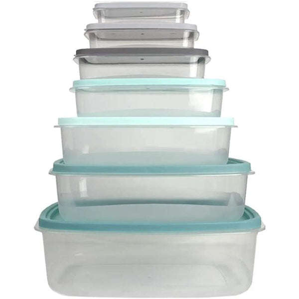 Food Storage Container Set with Secure Fit Lids 7pcs