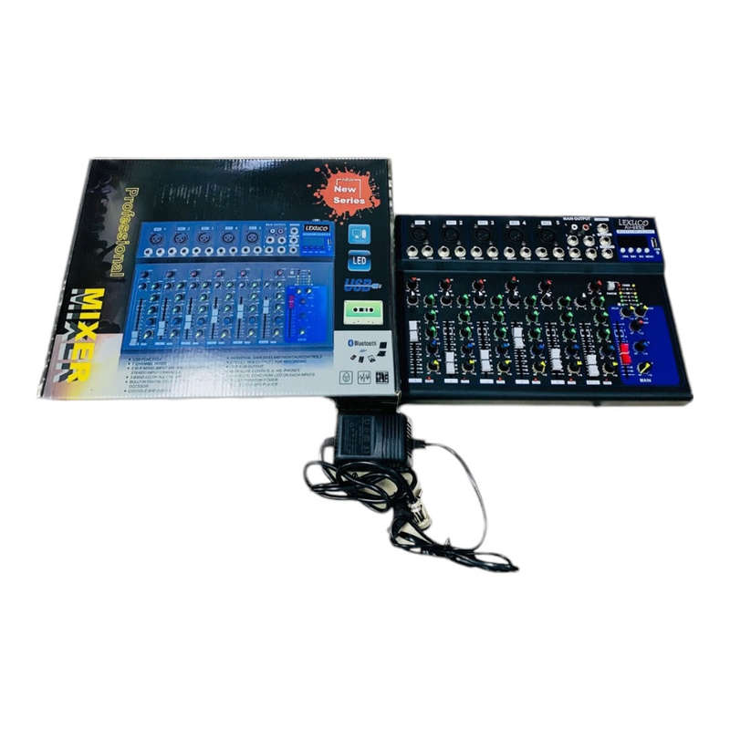 Lexuco 7 Channel Mixer with Bluetooth and USB Mixer