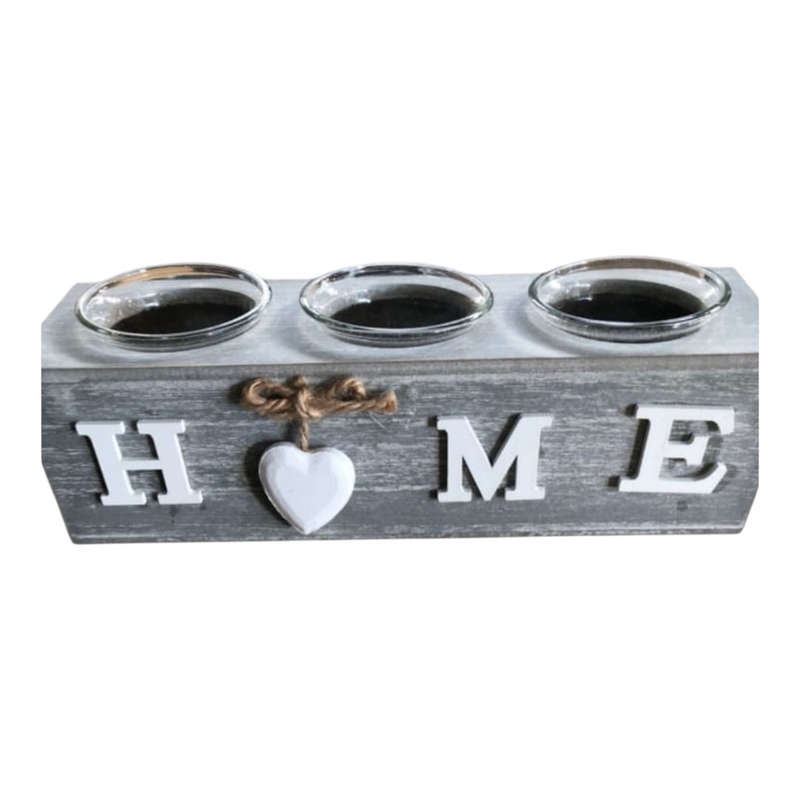 MHome Heart-Shaped Wooden Tealight Candle Holders  Rustic Decor Candle Stand for Home, Wedding...