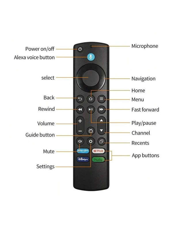 TVStick Voice Remote Control - compatible with DR49WK & L5b83h For Fire Tv Stick 4k- Alexa Voice ...
