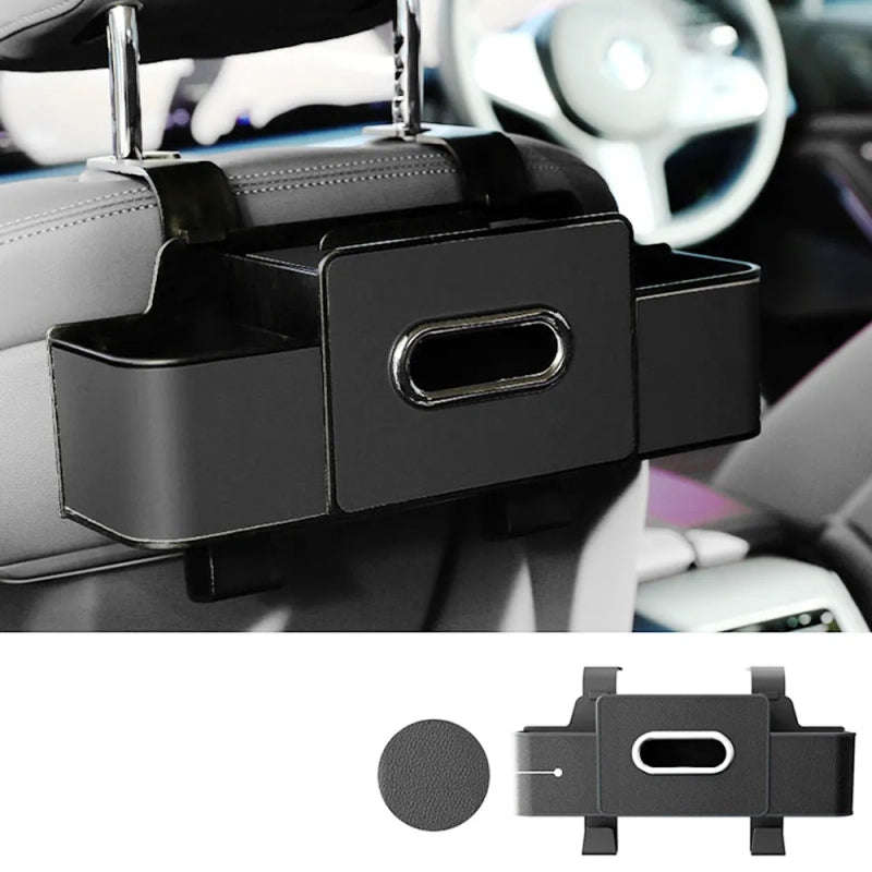 MTech Car Back Seat Tissue Box Holder  3-in-1 Multi-Functional Organizer For Tissue box, Drink...