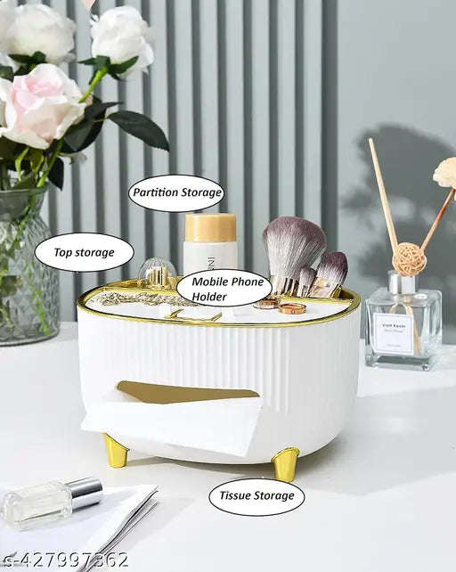 MHome Elegant Tissue Box With Phone Holder