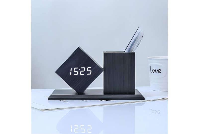 MTech Alarm Clock With Digital Temperature Sensor