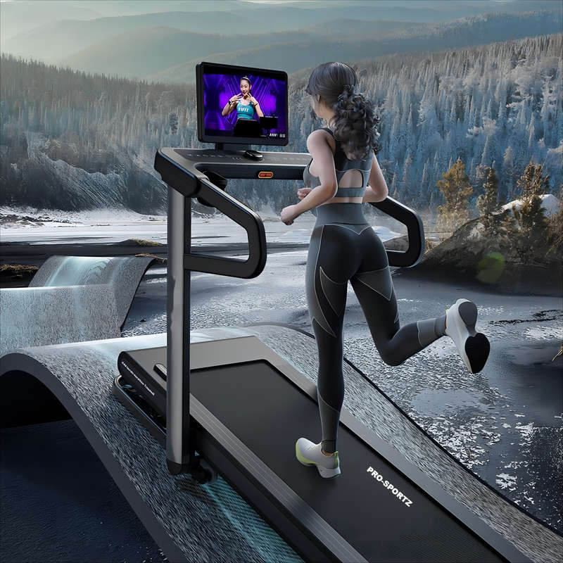 M5 Semi-Commercial Treadmill with -6% to +15% Incline & AI Suspension Shock Absorption