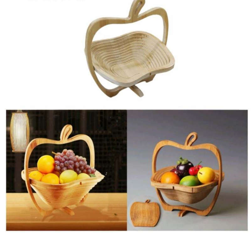 Creative Collapsible Bamboo Fruit Basket