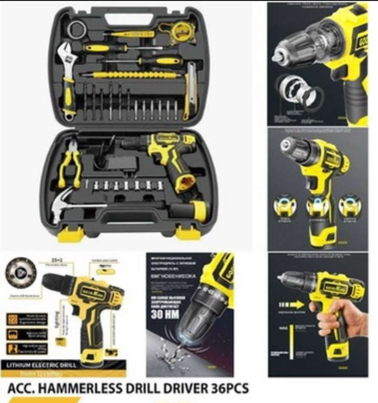 Back To Work ToolKit 36Pc Inc Cordless Drill