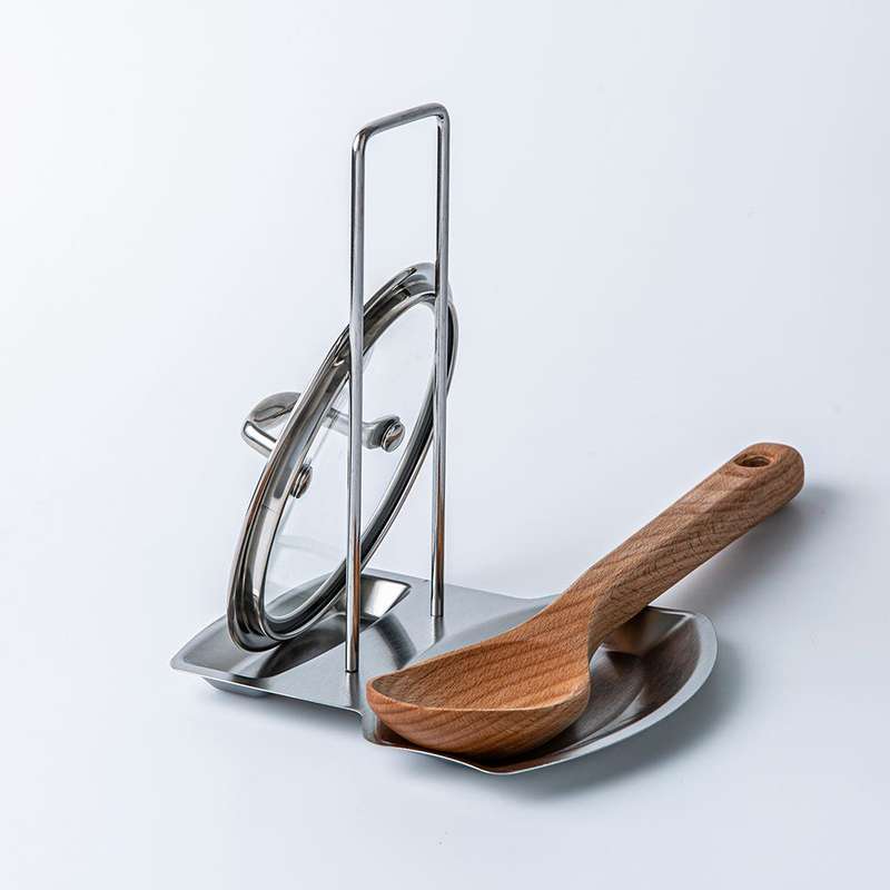 Stainless Steel Pan & Pot Lid Holder  Spoon Rest & Lid Stand