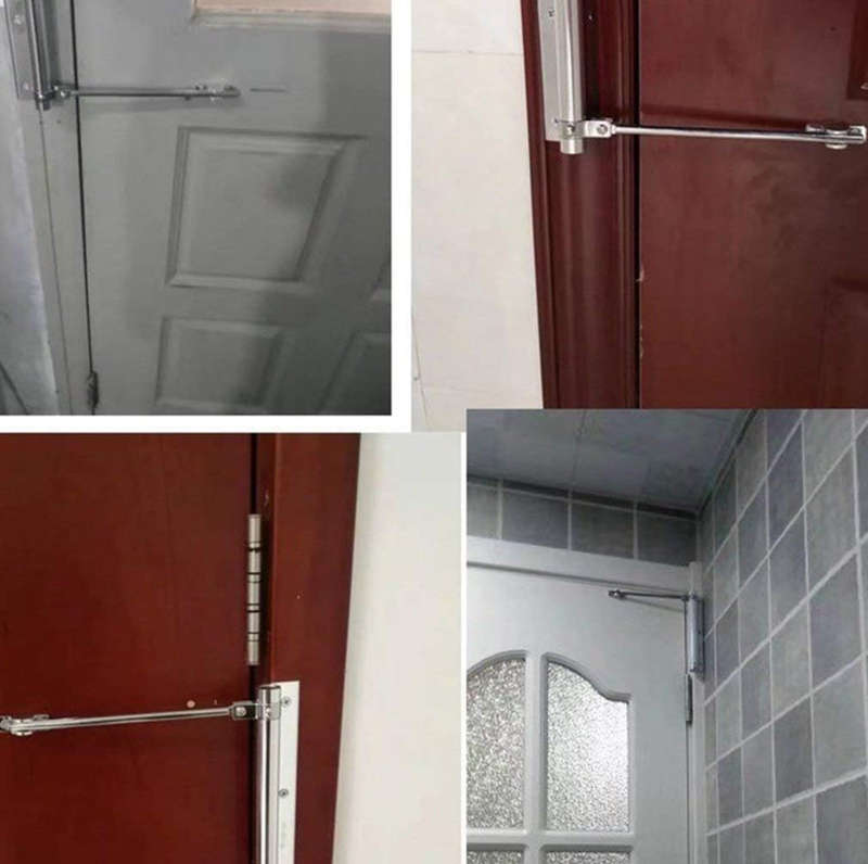 Spring Door Closer Automatic Adjustable Force Pulley Mute Automatic Door Closing Device Suitable ...