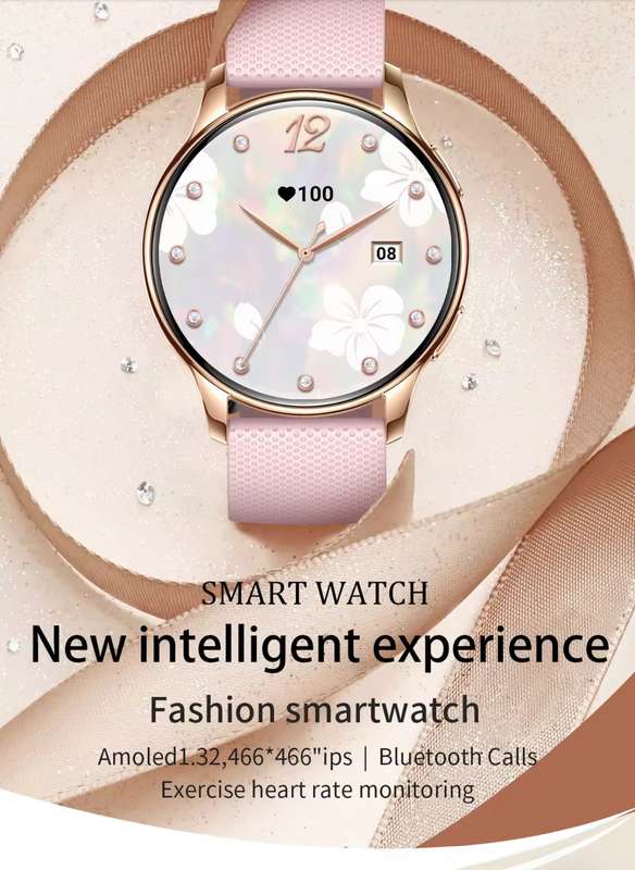 Smart Watch with HD Display, Bluetooth Call, Heart & Sleep Monitor, IP68 Waterproof, Android/iOS