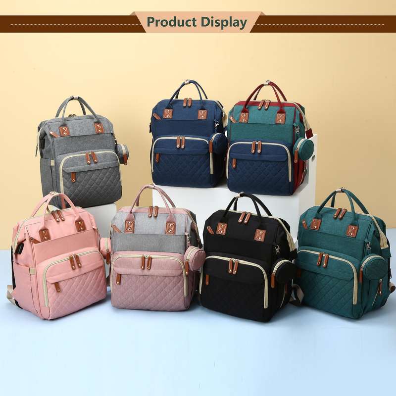 Multifunctional Baby Diaper Bag Backpack With Changing Station - Waterproof Large Travel Backpac...
