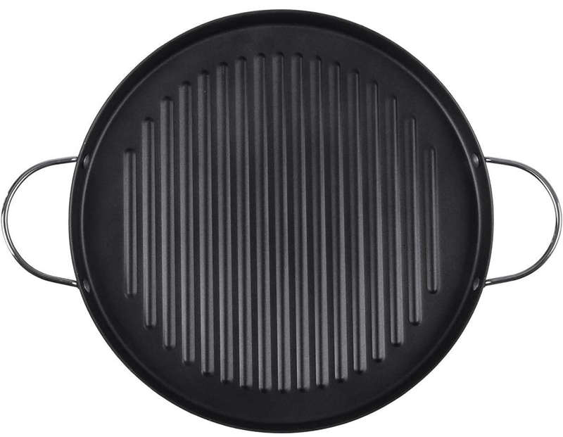 Smokeless Barbecue Frying Grill Pan Non-Stick Grill Korean BBQ Tray BBQ Plate Round 30cm