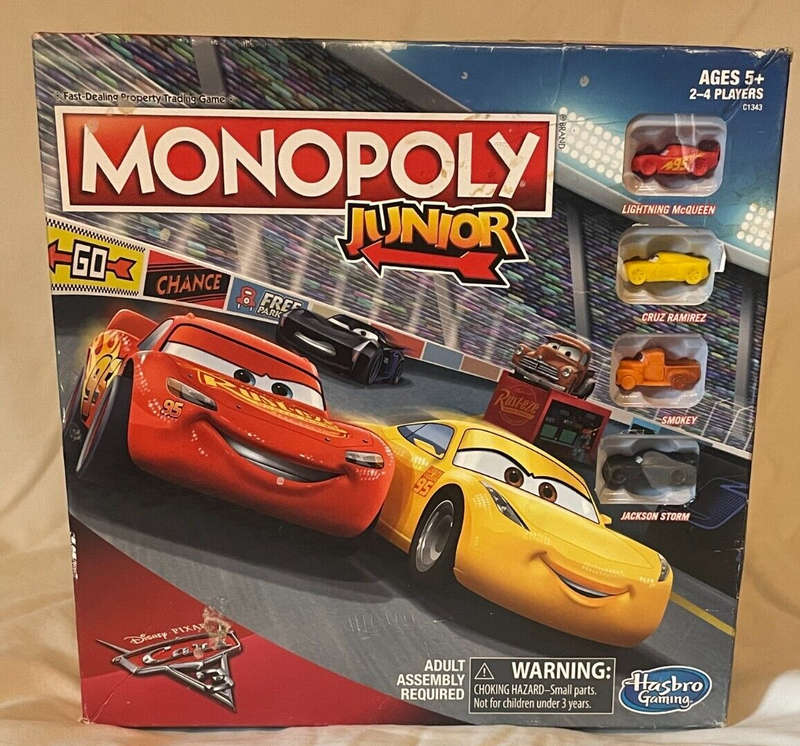 Monopoly Junior Disney Pixar Cars 3 Edition