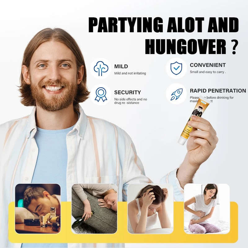 Sumifun Hangover Cream Anti Alcohol Headache Dizziness Relief Ointment Stomach Nausea Vomiting Ha...