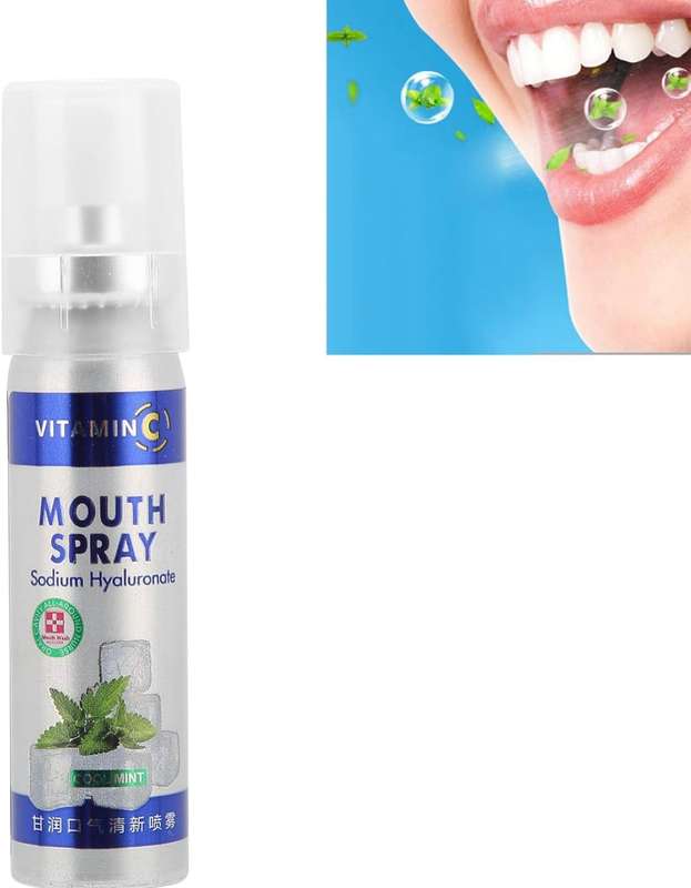 Mouth Freshener Spray, Lightweight Portable 24 Hour Oral Rinse Breath Freshening Spray, Help Figh...