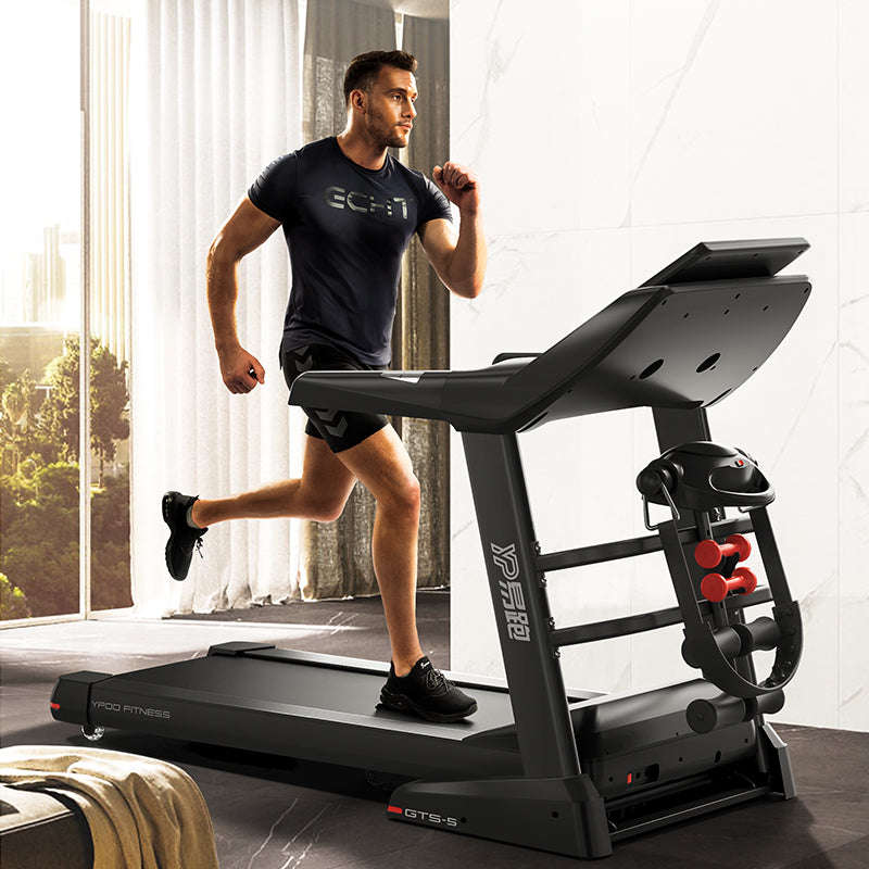 GTS5 Motorized Folding Home Treadmill with Massager 15.6 TFT Touchscreen