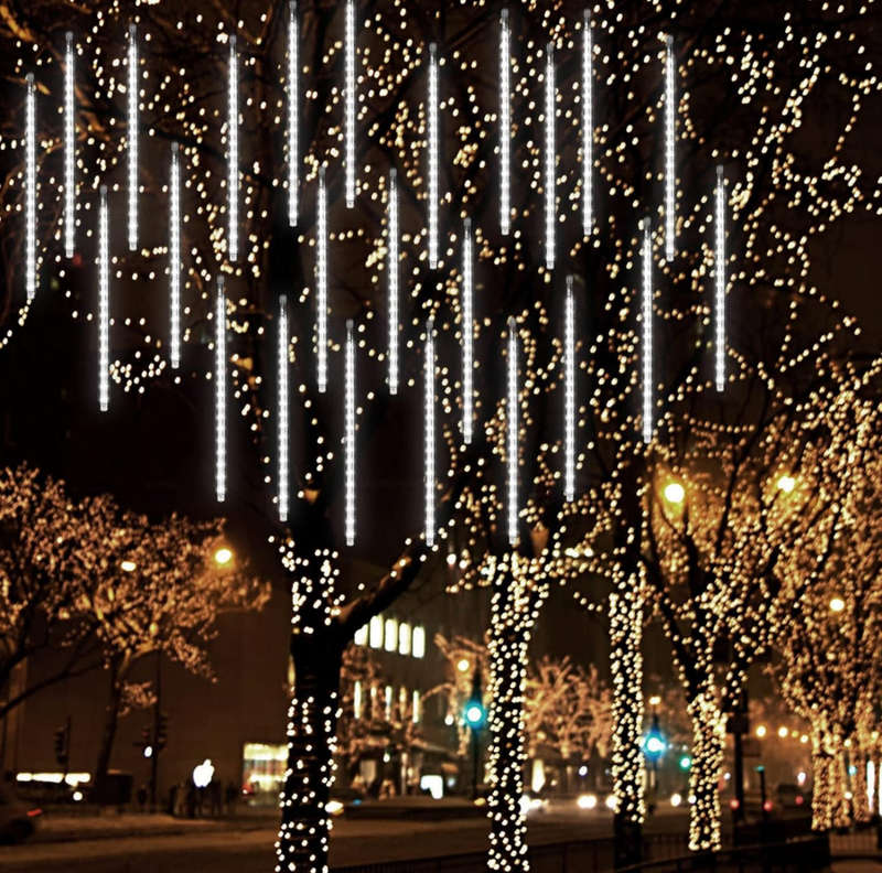 Christmas LED Meteor Shower Rain Lights 80cm 8 Tubes SMD LEDs IP65 Waterproof Rain Lights Outdoor...