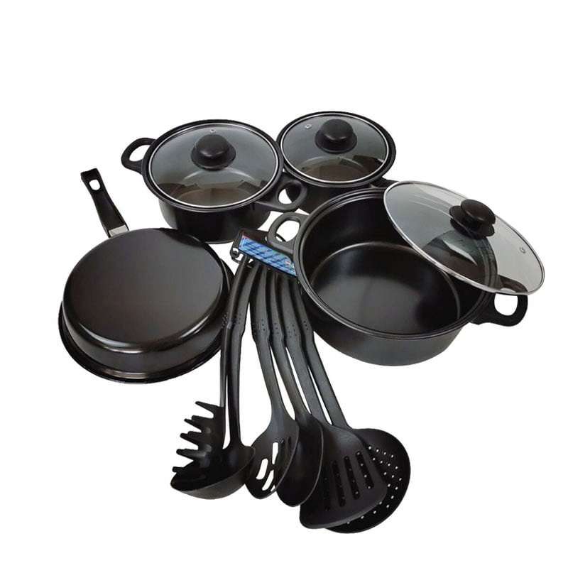 MHome Non-Stick Cookware 13pc Various Colour Options