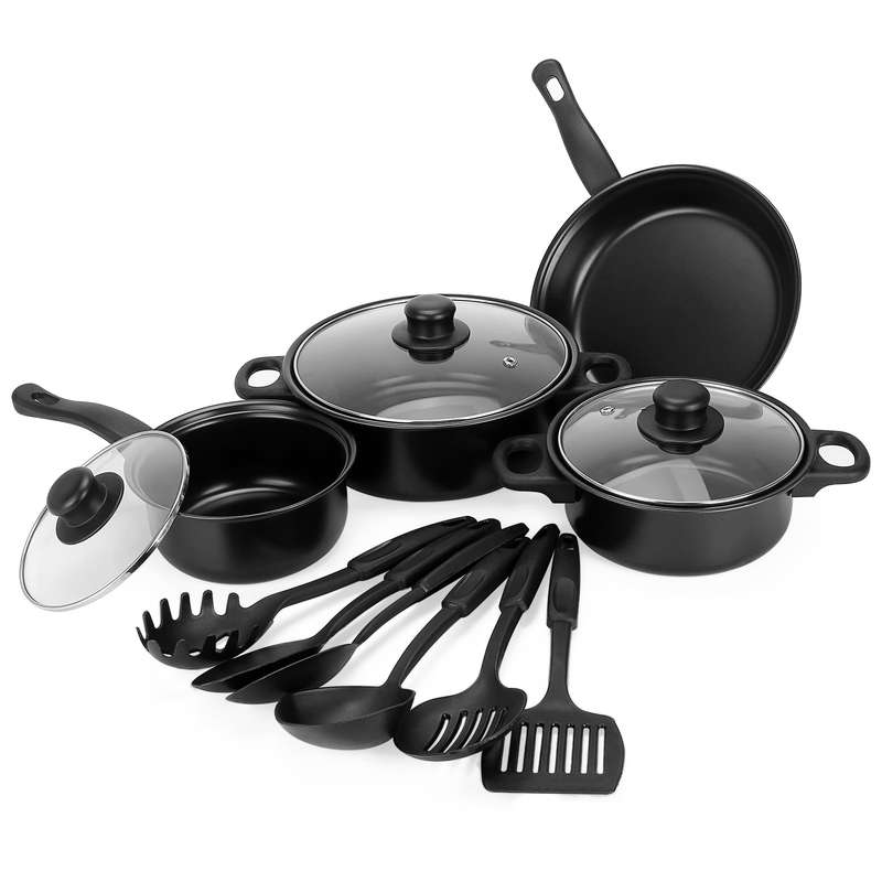 MHome Non-Stick Cookware 13pc Various Colour Options