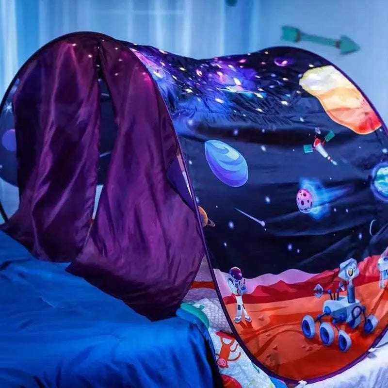 Starry Dream Tent Children Bed Folding Light Blocking Bed Mosquito Net Tent Easy To Assemble Fold...