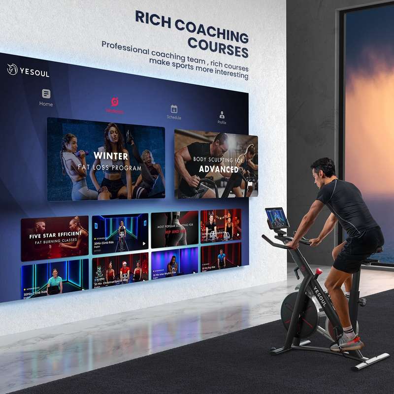 S3 Indoor Exercise Bike  Silent Magnetic Resistance Bluetooth Connectivity