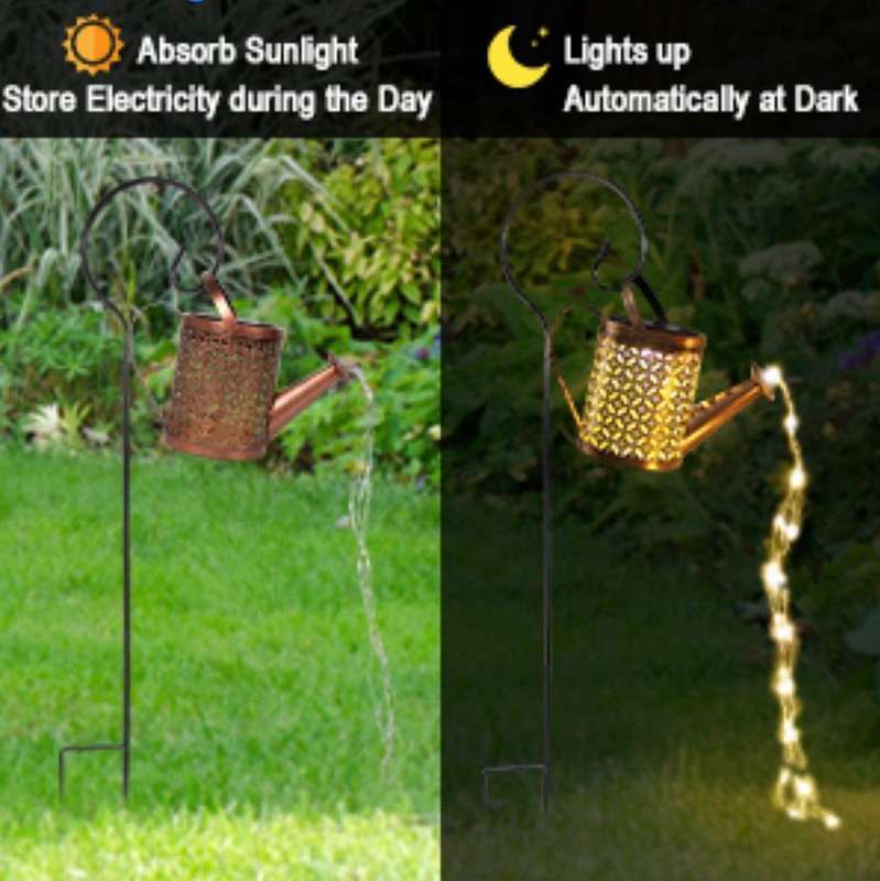 Solar Watering Can with Lights, Large Solar Lanterns Outdoor Hanging Waterproof, Decorative Retro...